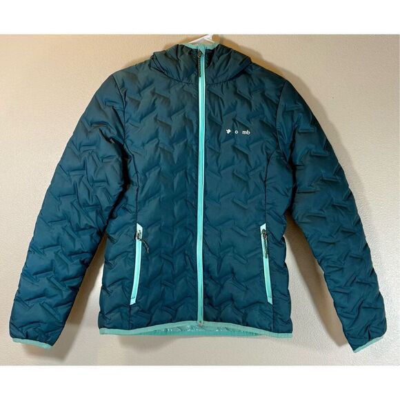 COLUMBIA Womens Delta Ridge Down Jacket Omni-Heat in Green & Turquoise - Picture 1 of 11